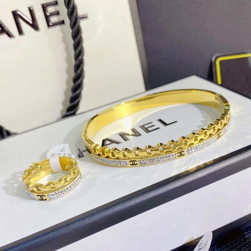 Diamond inlaid women's color fast bracelet bracelet