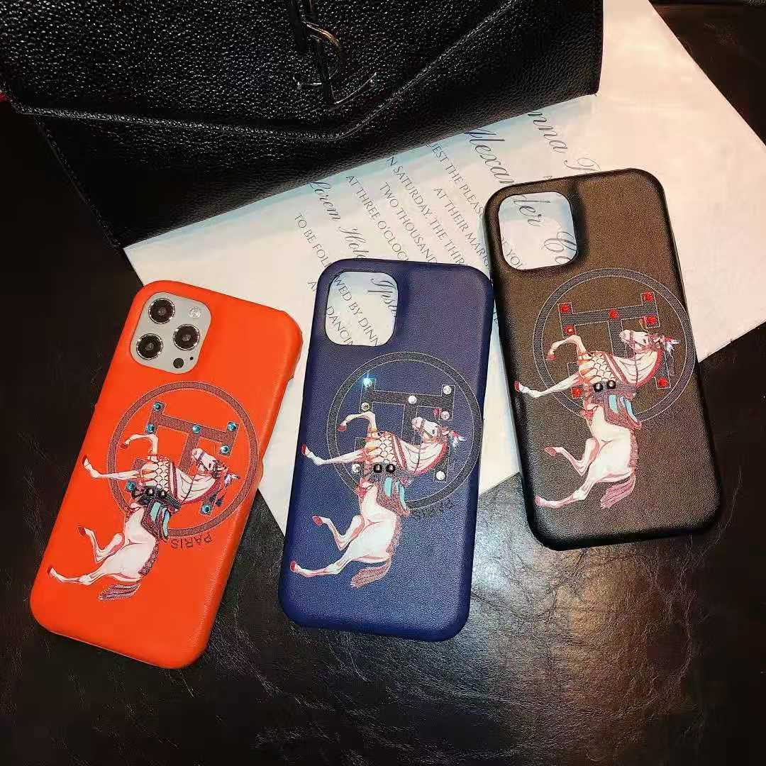 Leather crystal phone case
