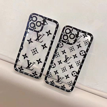Letter printed transparent phone case for iPhone