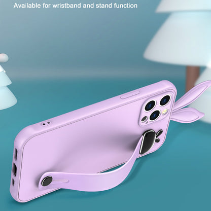 Rabbit ear silicone wristband phone case