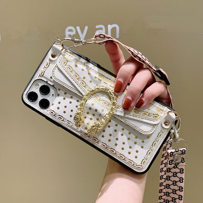 High-end luxury leather wallet phone case