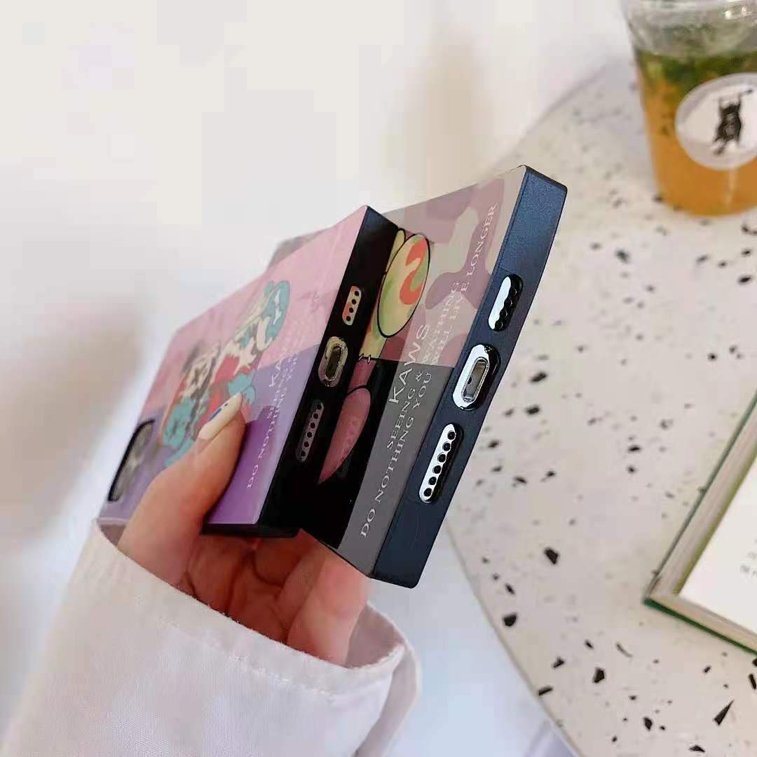 Glossy Violent Bear Square Phone Case For iphone