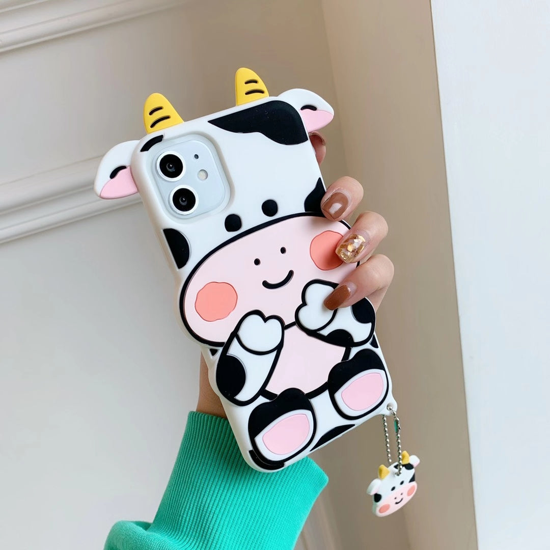 Cartoon Cow Silicone Phone Case
