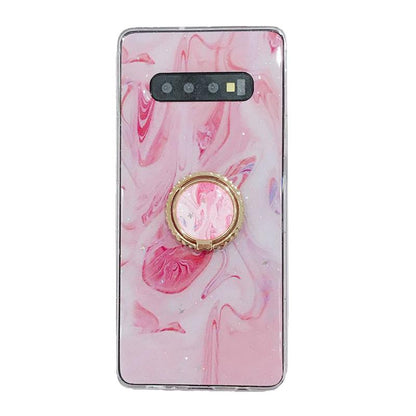 Gold Leaf Marble Bracket Soft Phone Case - LVCASE