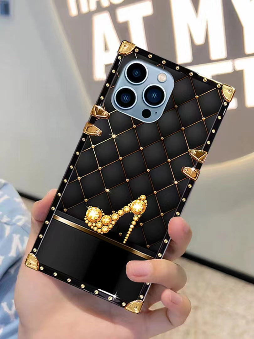 Luxury Diamond Square Phone Case for iPhone