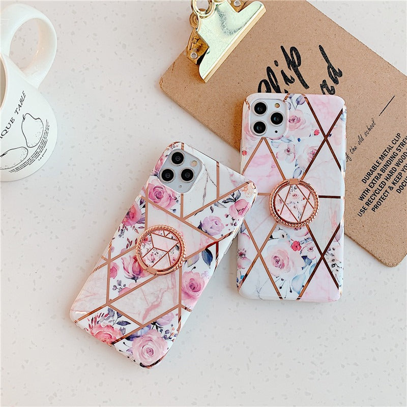 Finger Ring Holder Marble Case