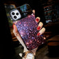 Gradient rhinestone mirror phone case