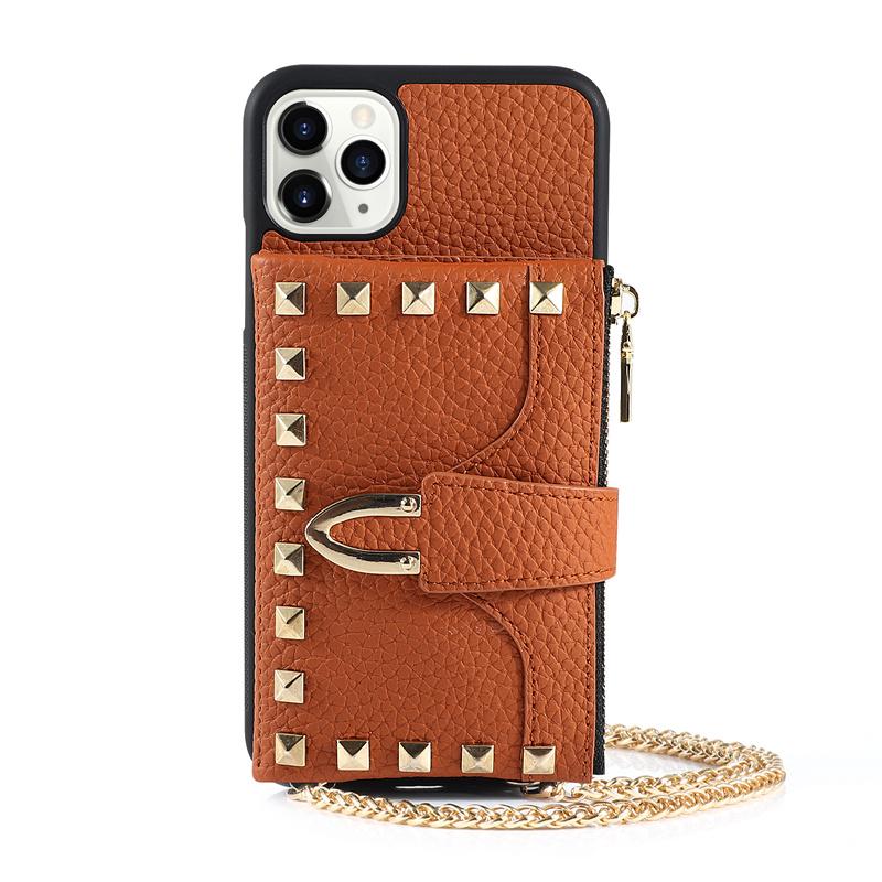 Zipper wallet chain phone case - LVCASE