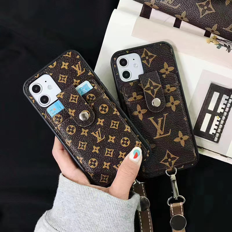 Classic leather card pocket phone case