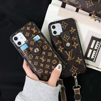 Classic leather card pocket phone case