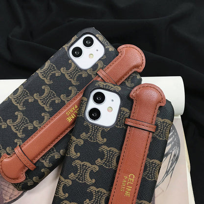 Contrast color wristband phone case