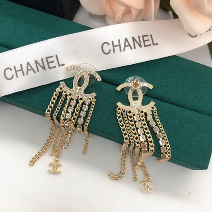 Gold Crystal Earrings