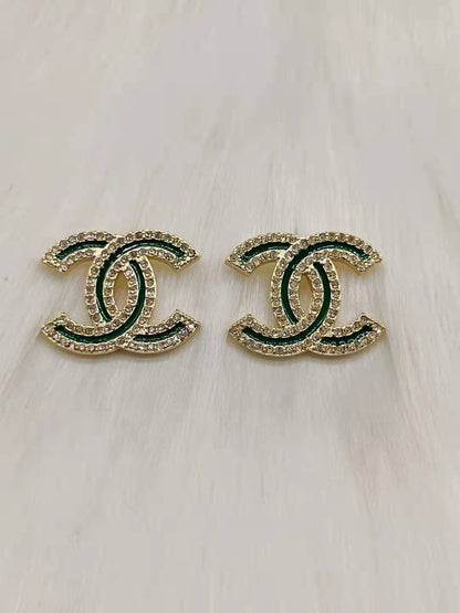 Orange Green Earrings