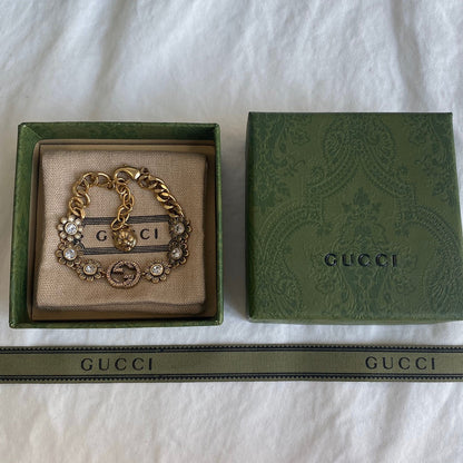 Crystal gold necklace