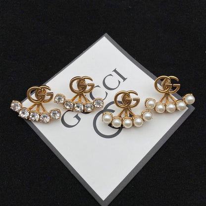 Pearl crystal earrings