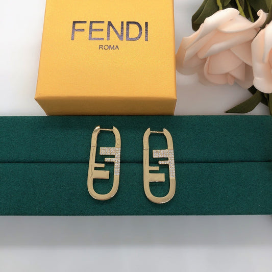 Oval square earrings