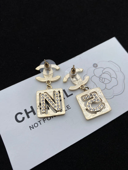 number 5 earrings