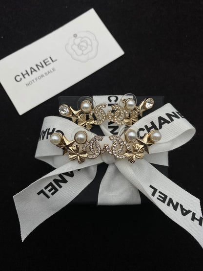 pearl crystal earrings