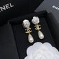 pearl flower earrings
