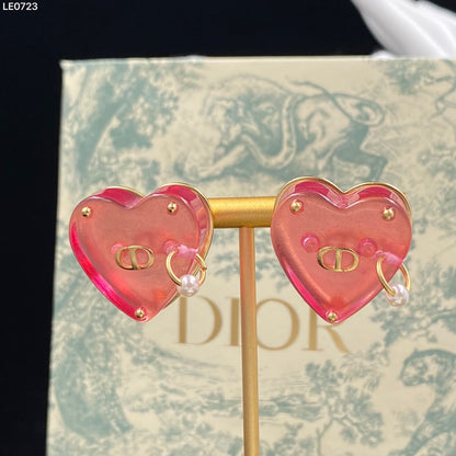Pink Heart Earrings