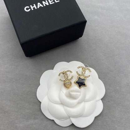 Pentagram and Heart Shape Earrings