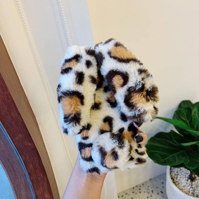 Leopard rabbit plush phone case for samsung