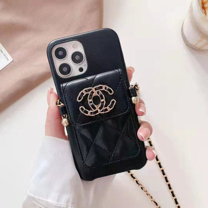 Luxury leather chain phone case  For iphone