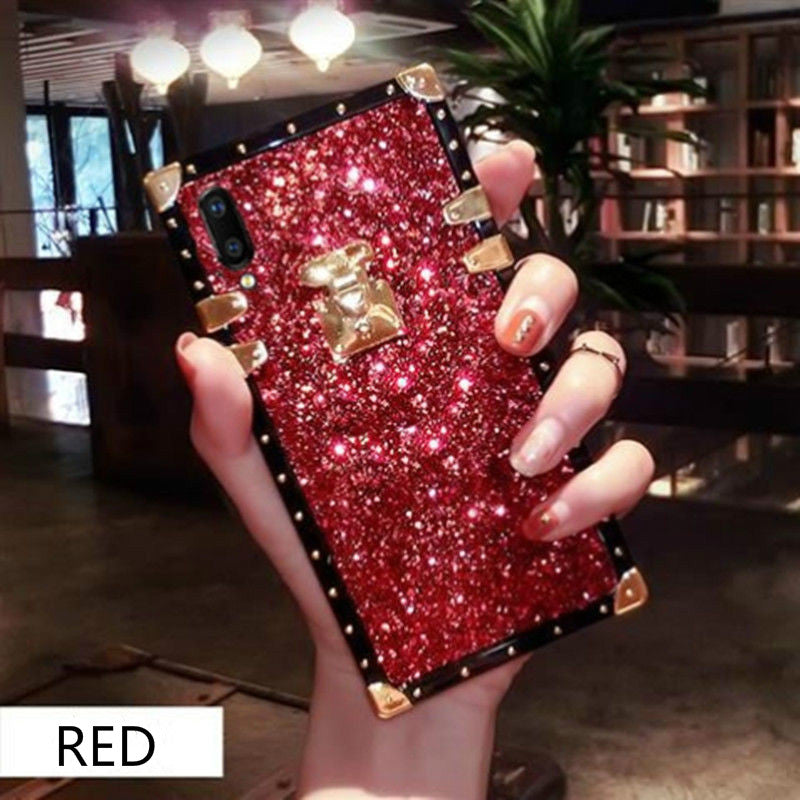 Bling square phone case for samsung