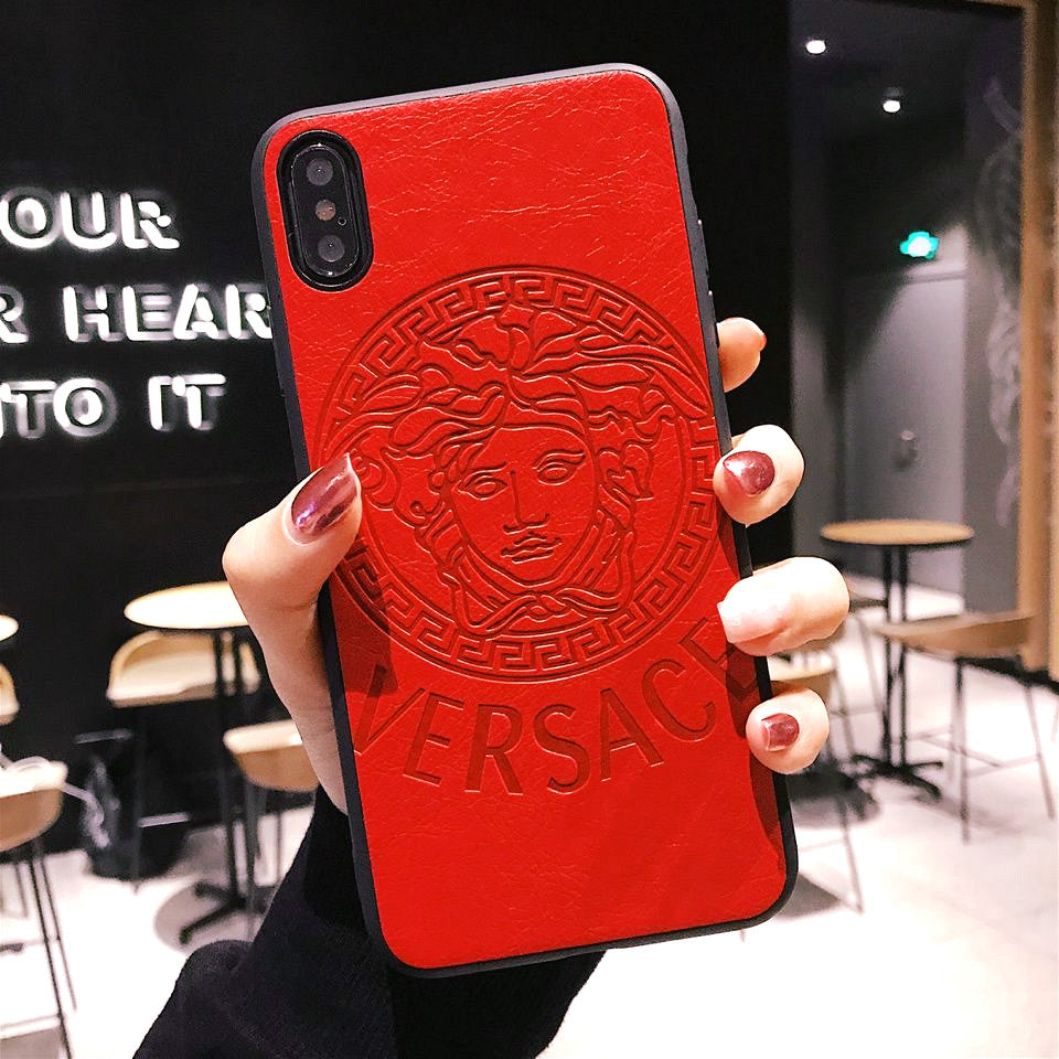 Embossed soft leather phone case
