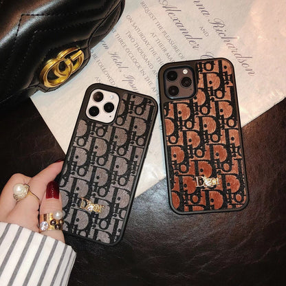 Luxury letter plush phone case