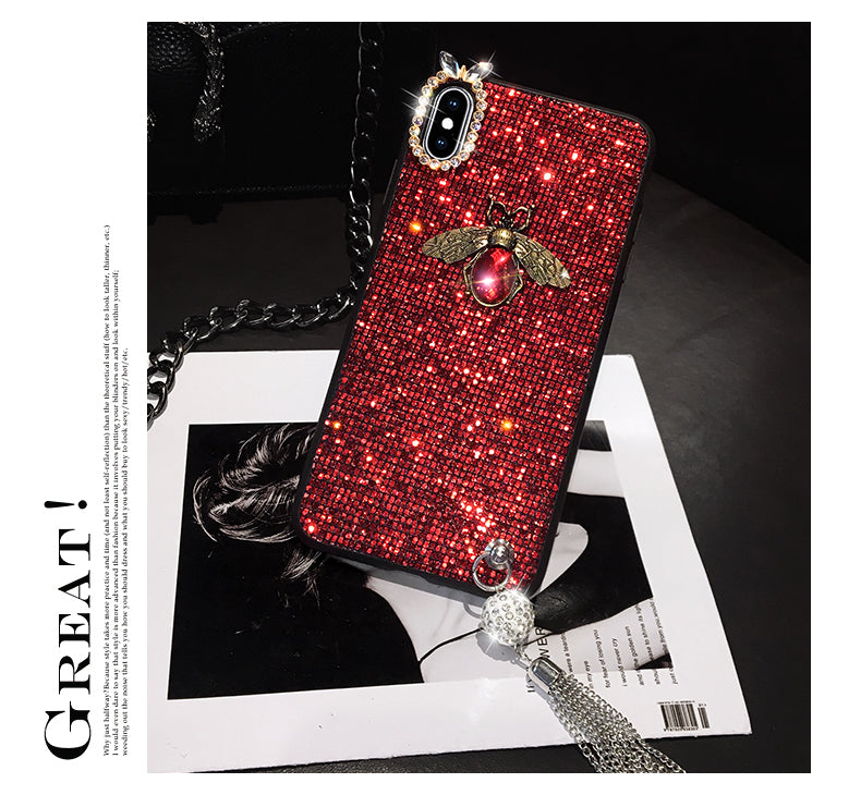 Full diamond crystal bee phone case