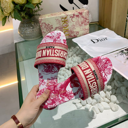 CD Slides - Pink / White