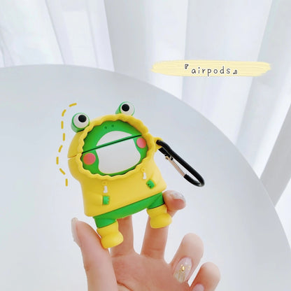 Lovely frog silicone Airpods case