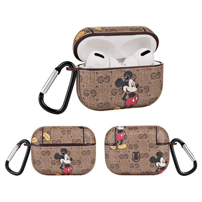 Retro Mickey Mouse leather Airpods case