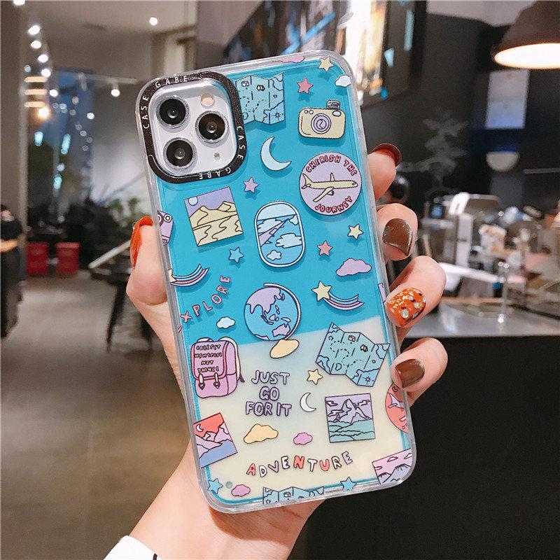 Fashion Girl Liquid Quicksand Luminous Case - LVCASE