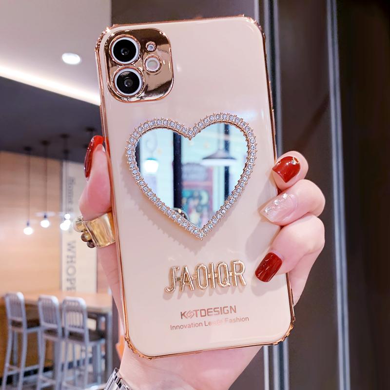 Cute Diamond Mirror Silicone Case - LVCASE