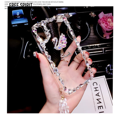 Luxury crystal chain mobile phone case