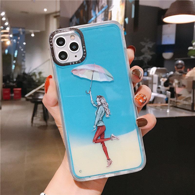 Fashion Girl Liquid Quicksand Luminous Case - LVCASE
