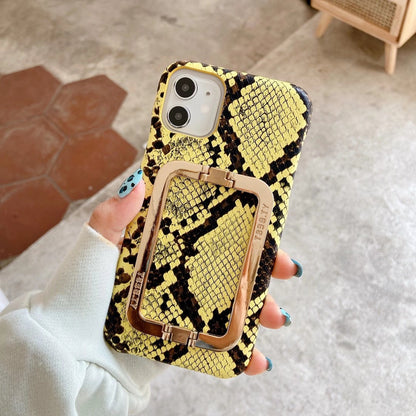 Crocodile pattern stand phone case
