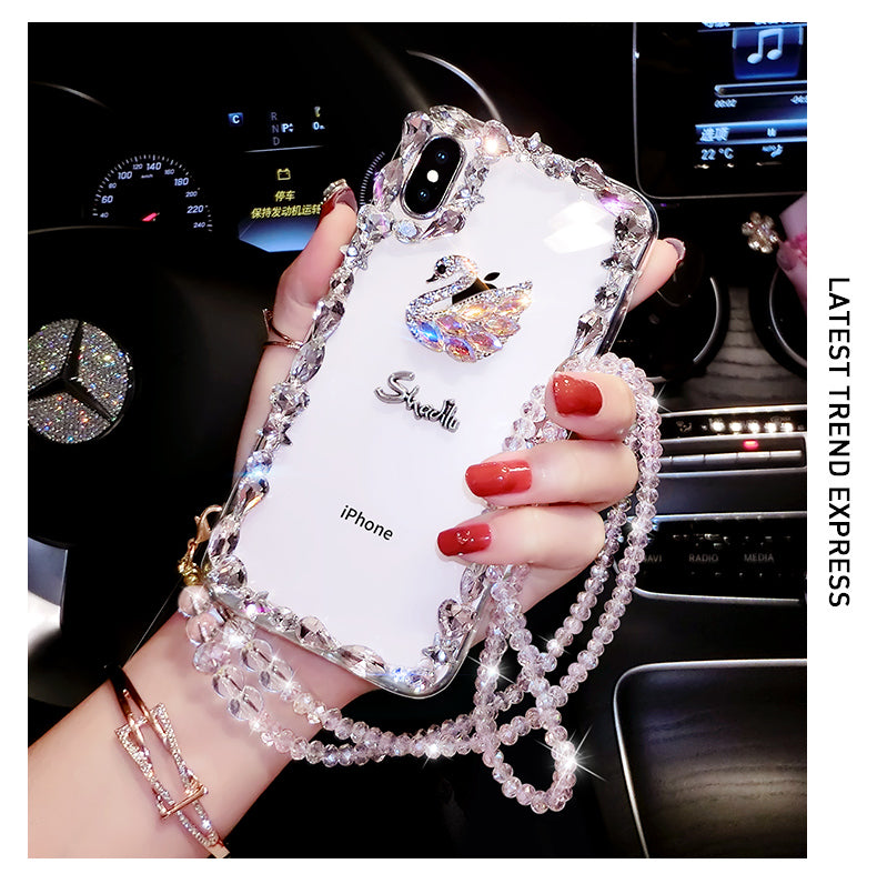 Luxury crystal chain mobile phone case