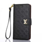 Embossed flower wallet leather case phone case