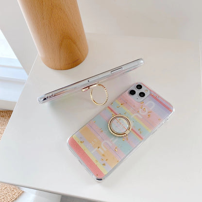Pink gold foil stand phone case