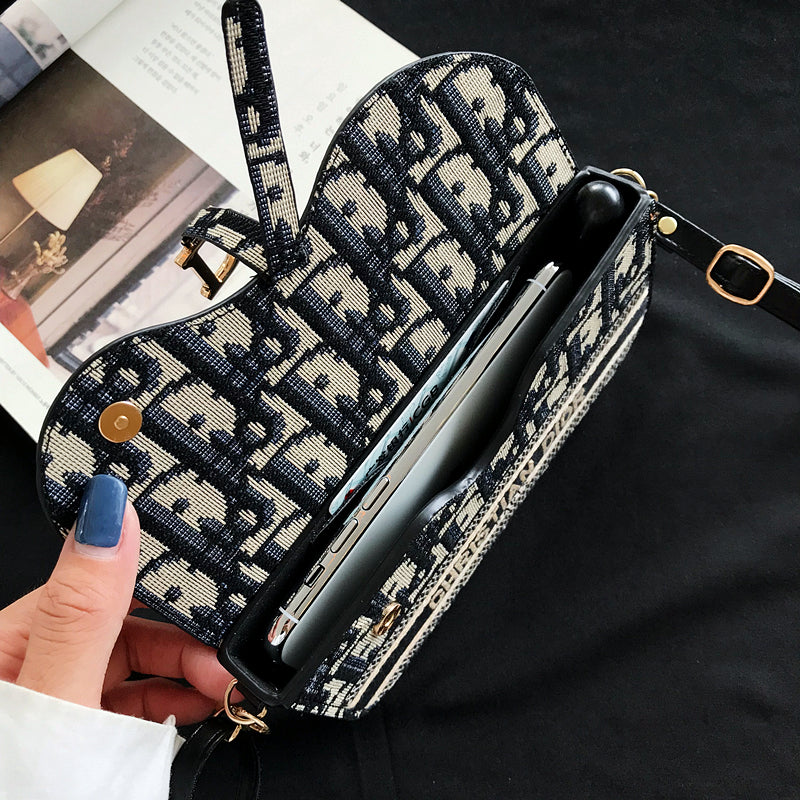 Embroidered mobile phone coin purse