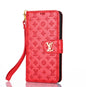 Embossed flower wallet leather case phone case