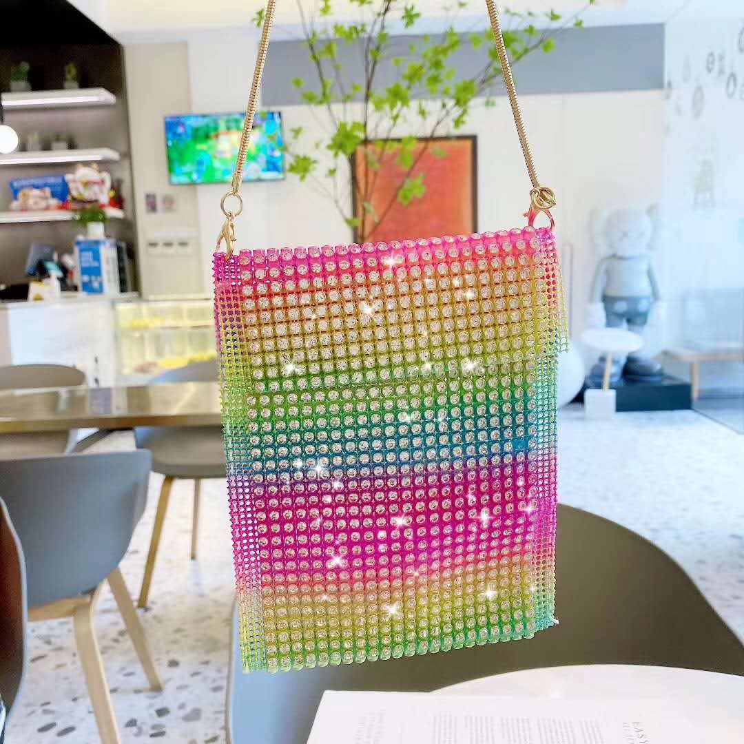 New Casual High-end Rhinestone Chain Shoulder Bag - LVCASE