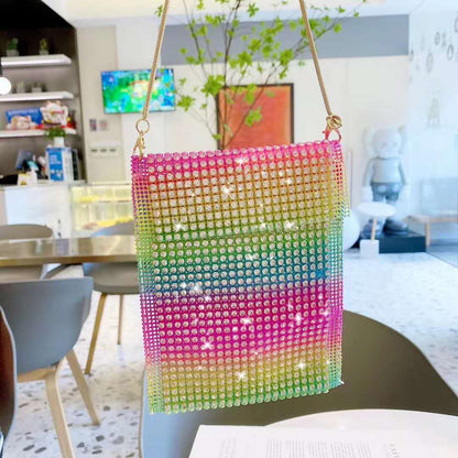 New Casual High-end Rhinestone Chain Shoulder Bag - LVCASE