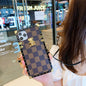 Checkered Slanted back lanyard phone case for Samsung