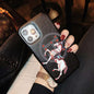 Leather crystal phone case