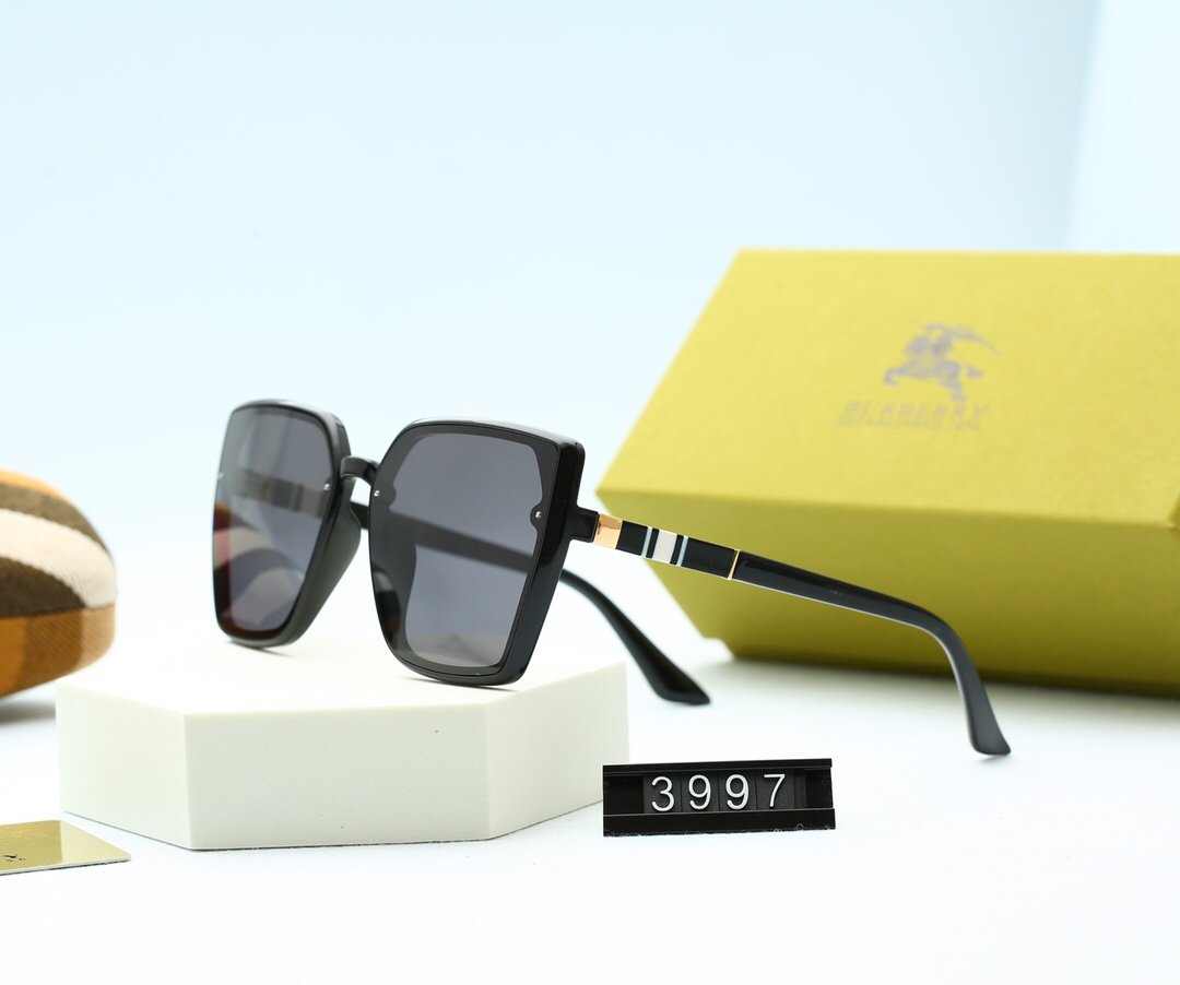 5 COLORS STRIPE DECORATION SQUARE POLARIZED SUNGLASSES