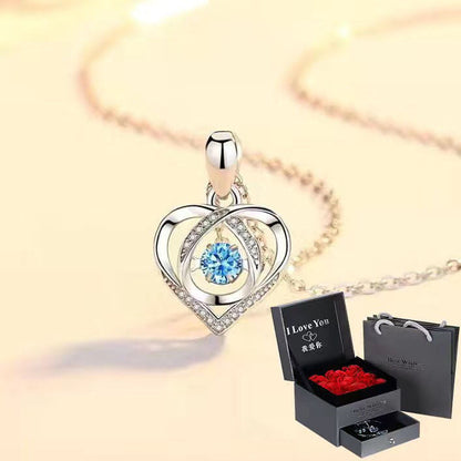 95 sterling silver necklace pendant for women's love